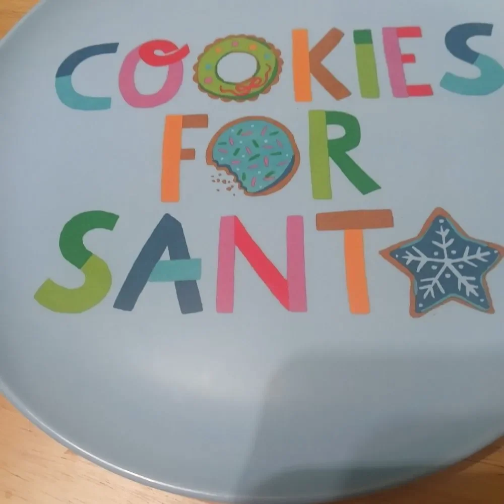 Wondershop Target Dinner Plate Colorful Cookies for Santa Rainbow Multi-Color
